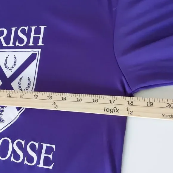 Womens Badger Sport Irish Lacrosse Dark Purple Long Sleeve Athletic Shirt Size S - Picture 2 of 6